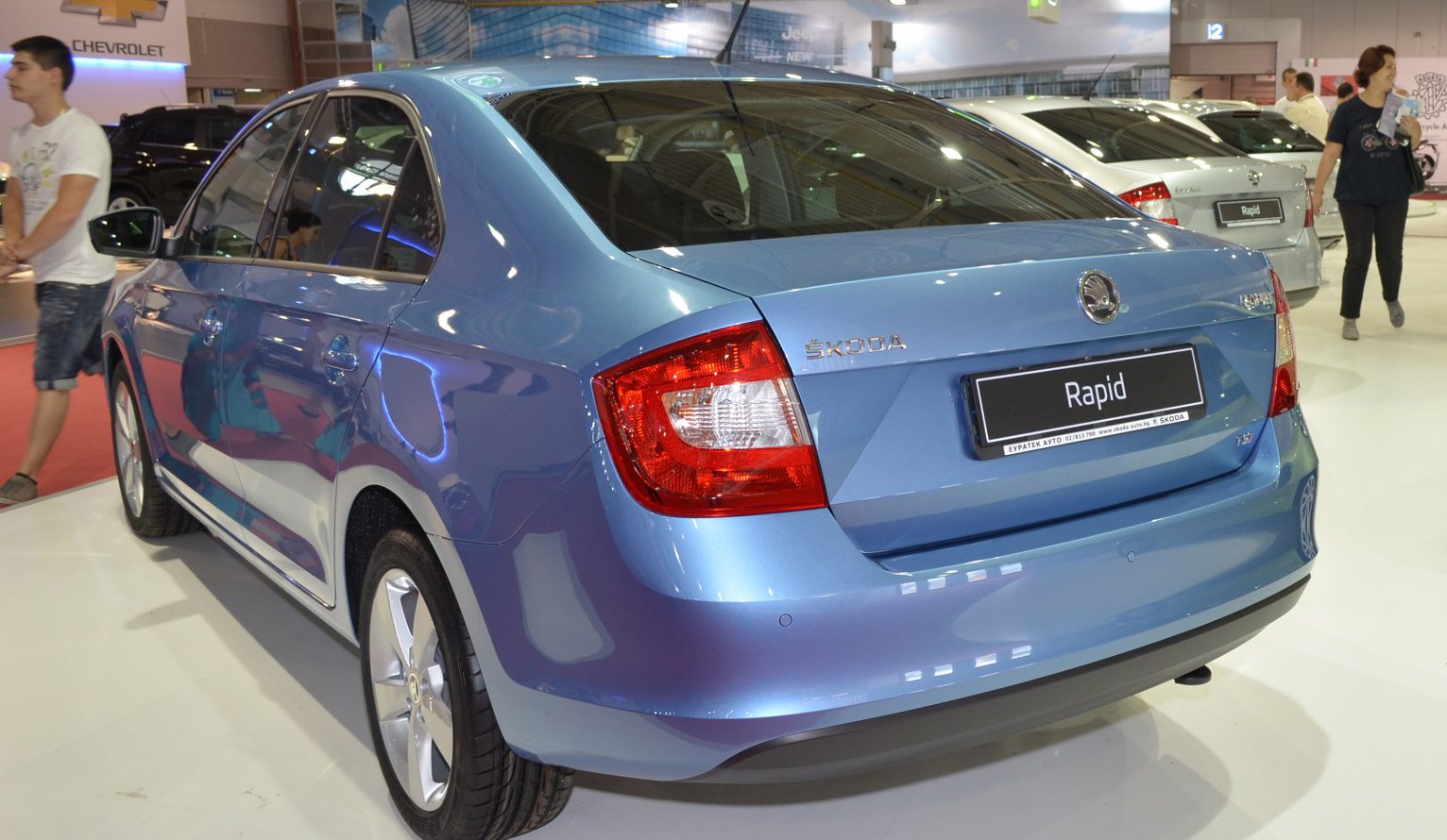 Deflettori D'Aria Per Skoda Rapid 4 Porte 2012 - Acrilico Fumé, Montaggio In Guidafinestra - 5